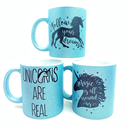 Блестящая 3D кружка Born to be a unicorn (3 цвета) 
