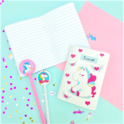 Блокнот 40 листов Единорожки с блестками 