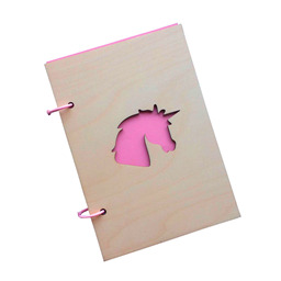 Блокнот на кольцах с единорогом и сменными блоками 