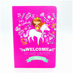 Блокнот с единорогом  на резинке 21*15 см