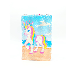 Блокнот с пайетками русалочья чешуя Единорог 