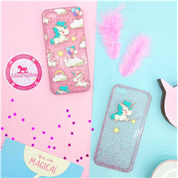 Чехол для IPhone силиконовый с блестками