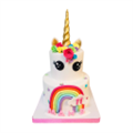 Двухъярусный торт Единорог с радугой