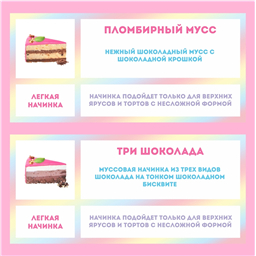 начинка Двухъярусный торт Радужный единорог