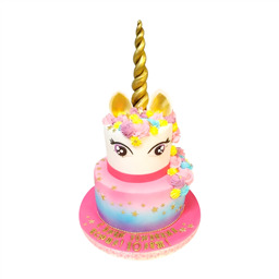 Двухъярусный торт Рассветный единорог