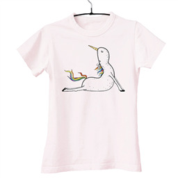 футболка йога для единорога 