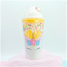 Термостакан с трубочкой Shake Unicorn 
