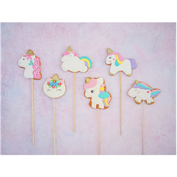 Имбирный пряник Единорожка на палочке (6 вариантов)