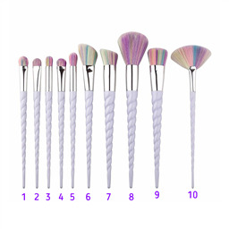 Набор кистей для для макияжа Лаванда единорожья