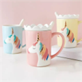 Кружка с крышкой и ложечкой  Love Unicorns 