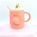 Кружка с ложкой и крышкой Gold Unicorn 
