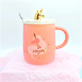 Кружка с ложкой и крышкой Gold Unicorn 