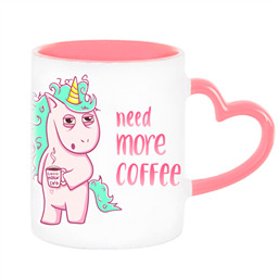 Кружка с ручкой сердцем Print Unicorn (12 дизайнов) 