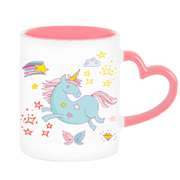 Кружка с ручкой сердцем Print Unicorn (12 дизайнов) 