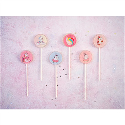 Леденец круглый без сахара  с картинкой (8 картинок) 