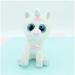 Игрушка мягкая единорог Глазастик (18 см, 22 см)