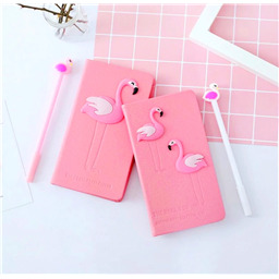 Блокнот и ручка Розовый фламинго 