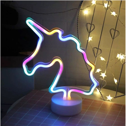 Ночник Неоновый свет единорога