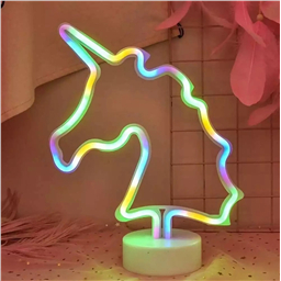 Ночник Неоновый свет единорога