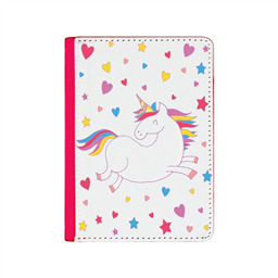 Обложка для паспорта печатная Бегущий единорог 