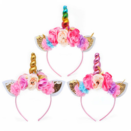 Ободок с цветами  Unicorn Gift