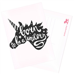 Открытка Рождена быть единорогом 