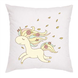 Подушка Единорог и розы
