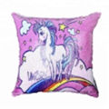 Подушка с пайетками Единорог на радуге