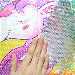 Подушка с пайетками Радужный единорог