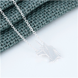 Подвеска серебряный Геометрический единорог