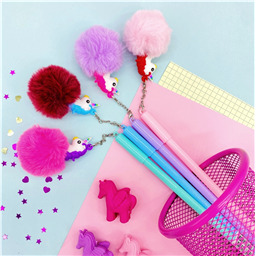 Ручка шариковая с брелоком Пушистик