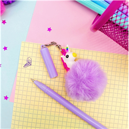 Ручка шариковая с брелоком Пушистик
