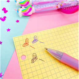 Ручка шариковая 3 цвета Unicorn Colors