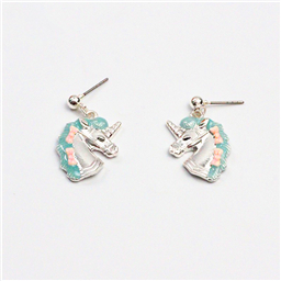 Серьги Единорожка с бантиками