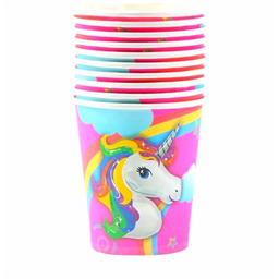 Стакан одноразовый бумажный Единорог Unicorn Party 6 шт