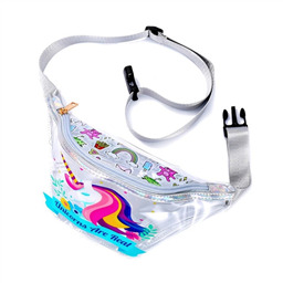 Сумка поясная прозрачная Super Единорог 