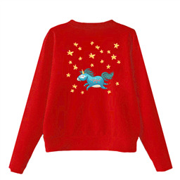 Красный свитшот со звездами