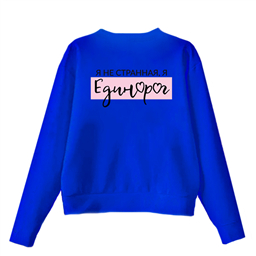 Синий свитшот я единорог