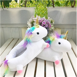 Тапочки домашние с закрытой пяткой Единорожка с ножками