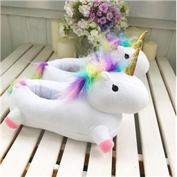 Тапочки домашние с закрытой пяткой Единорожка с ножками