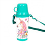 Термос пластиковый на ремне с кружкой Единорог путешественник (6 дизайнов) 