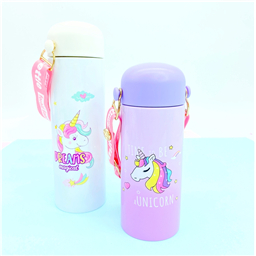 Термос железный с ремешком Lovely Unicorn ( 200 мл, 280 мл)