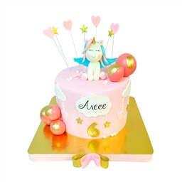 Торт Единорог с золотом