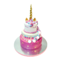 Трехярусный торт Яркий единорожка