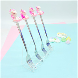 Вилка Единорожка розовая грива