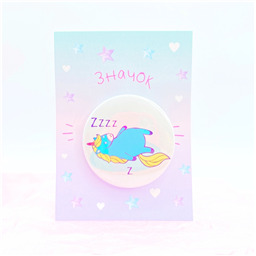 Значок круглый   Icon unicorn  