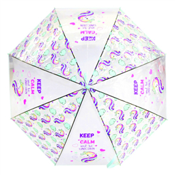 Зонтик прозрачный Рождена быть единорогом