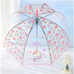 Зонтик прозрачный Успокойся и будь единорогом!
